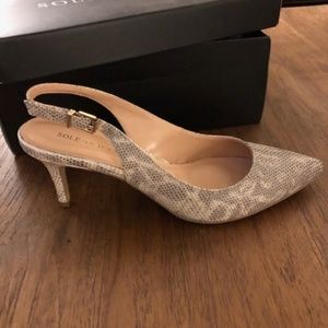 Sole Society Python Slingbacks